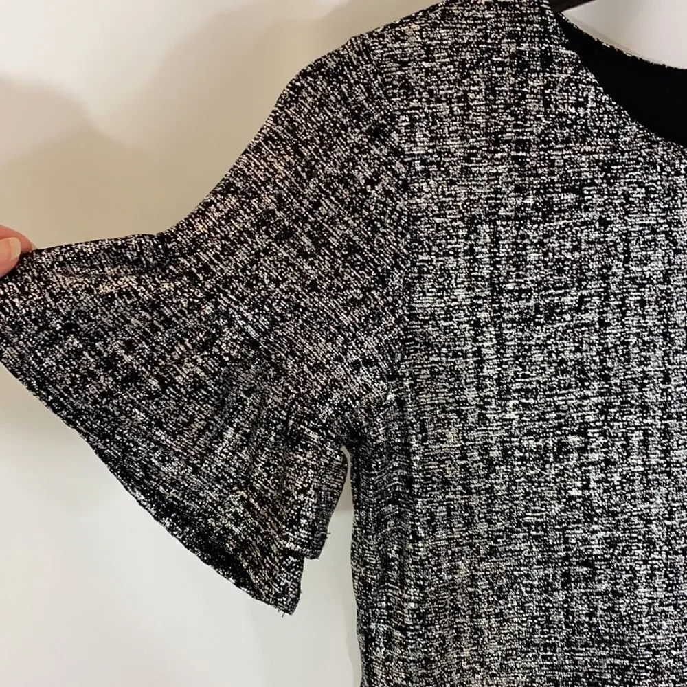 Art Class Girls Foil Rib Knit Short Sleeve Dress